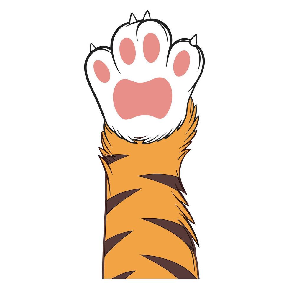 Lovely Kitty Paw Print Clipart for Your Designs vector
