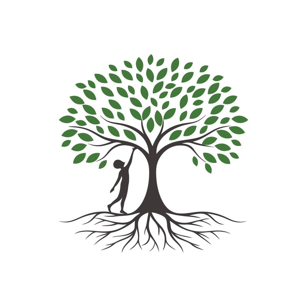 Eco-Friendly Green Tree Logo Illustration vector