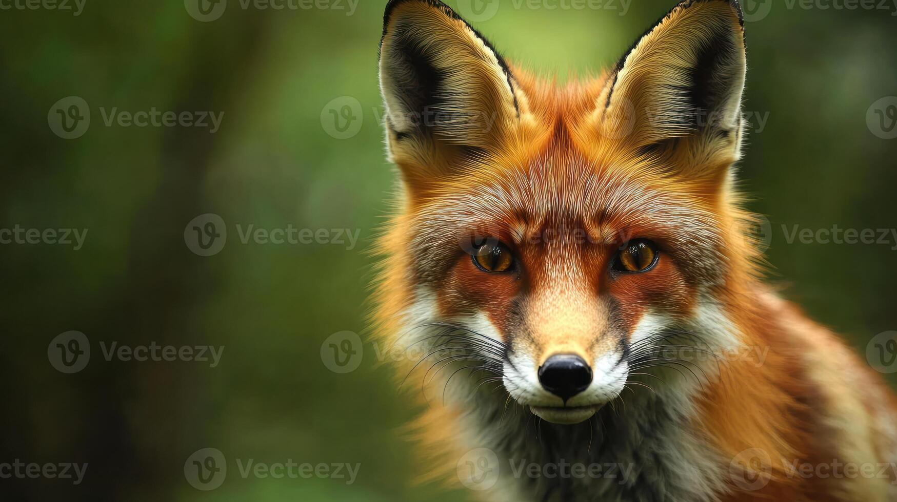 Close-up Portrait of a Red Fox with Intense Eyes photo