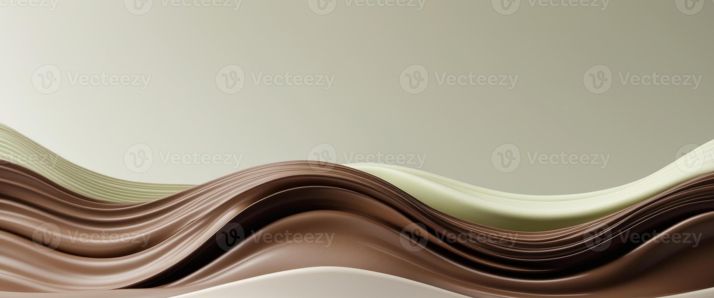 chocolate wave background with pistachio cream photo
