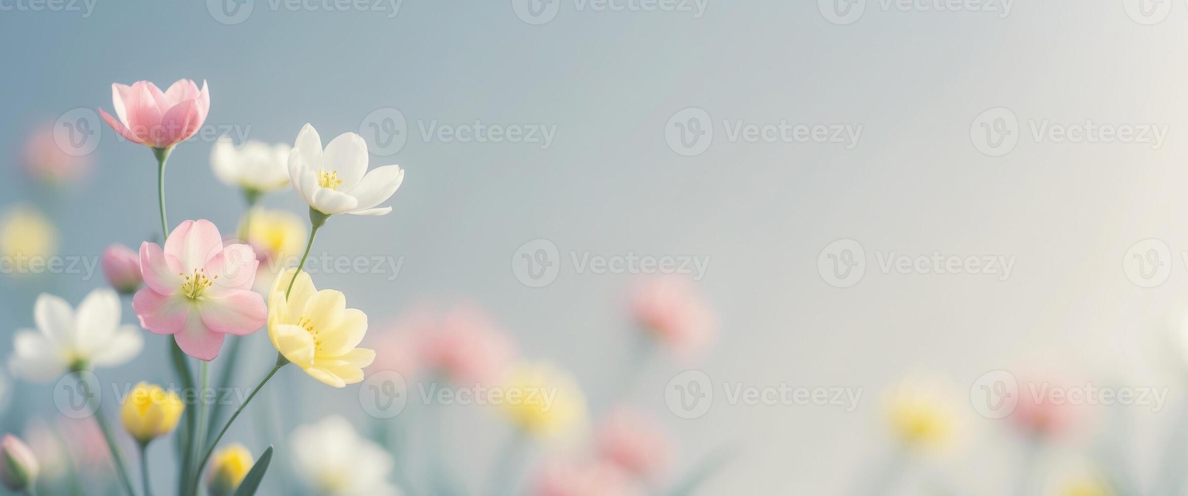 Decorative beautiful spring flowers background. photo