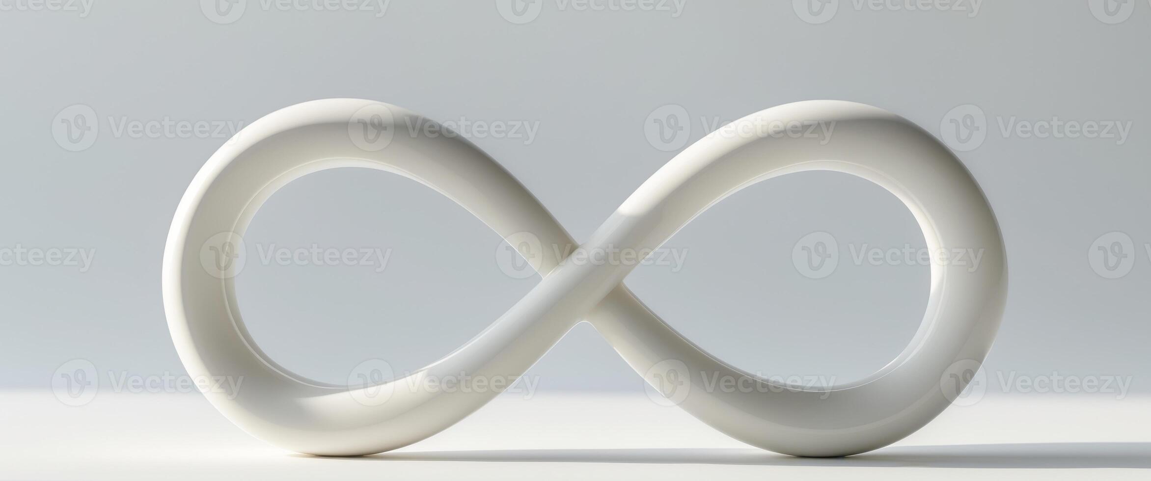 Creamy White Infinity Symbol Abstract Art photo