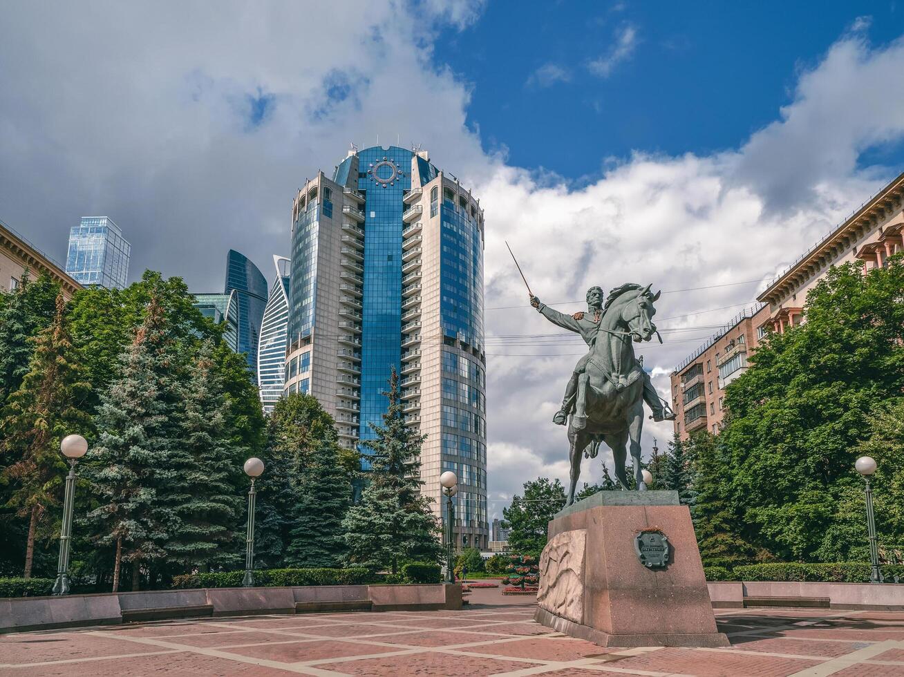 Russia, Moscow, July,31 2020. Monument to Bagration on Kutuzov photo