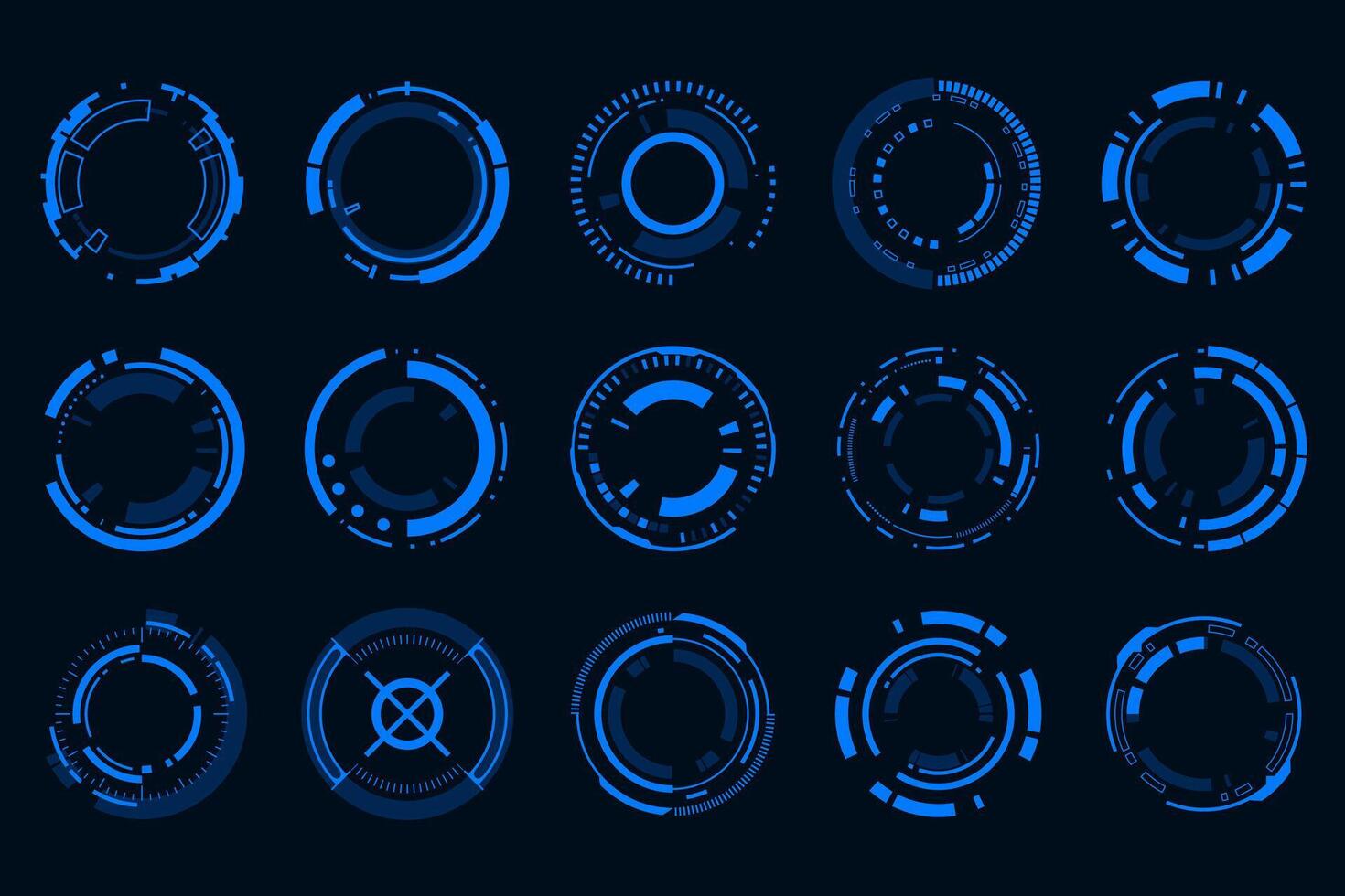 Technology Hi-tech element. Sci-fi HUD futuristic frame technology circle. vector