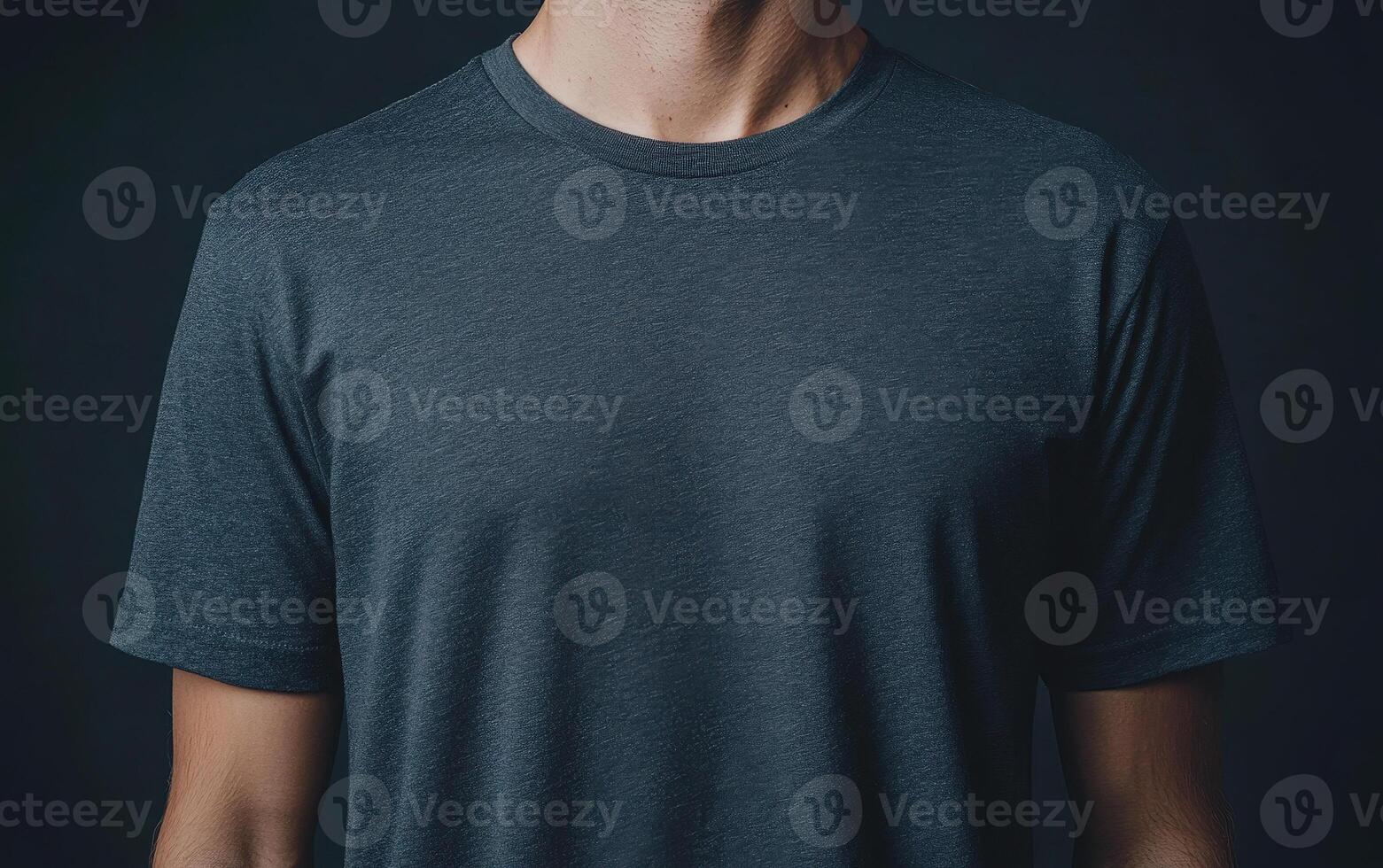 Plain grey t shirt front view showcasing soft fabric texture and simplicity. Ideal for casual wear or layering, this versatile piece is perfect for any wardrobe photo