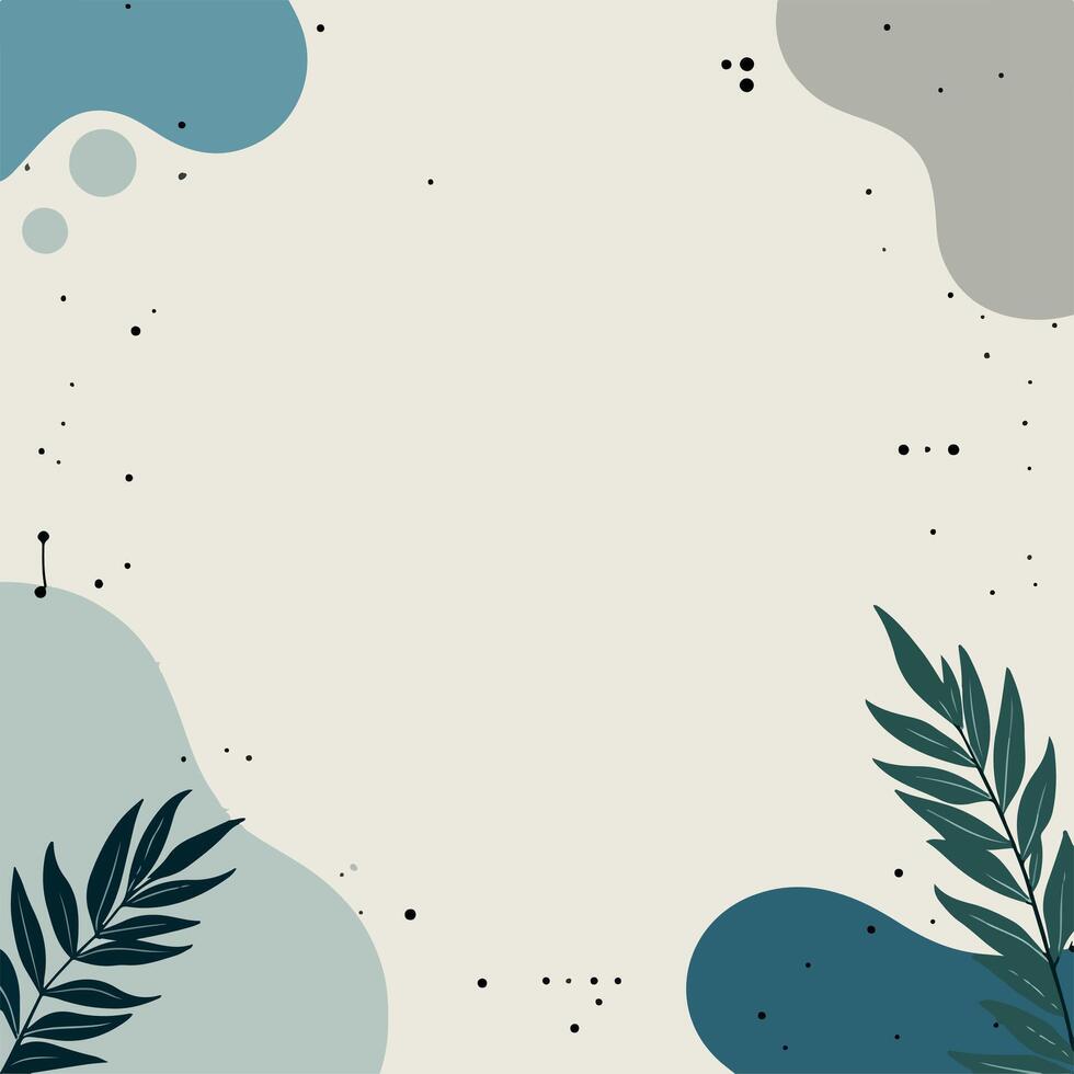 a colorful background with a plant and clouds vector