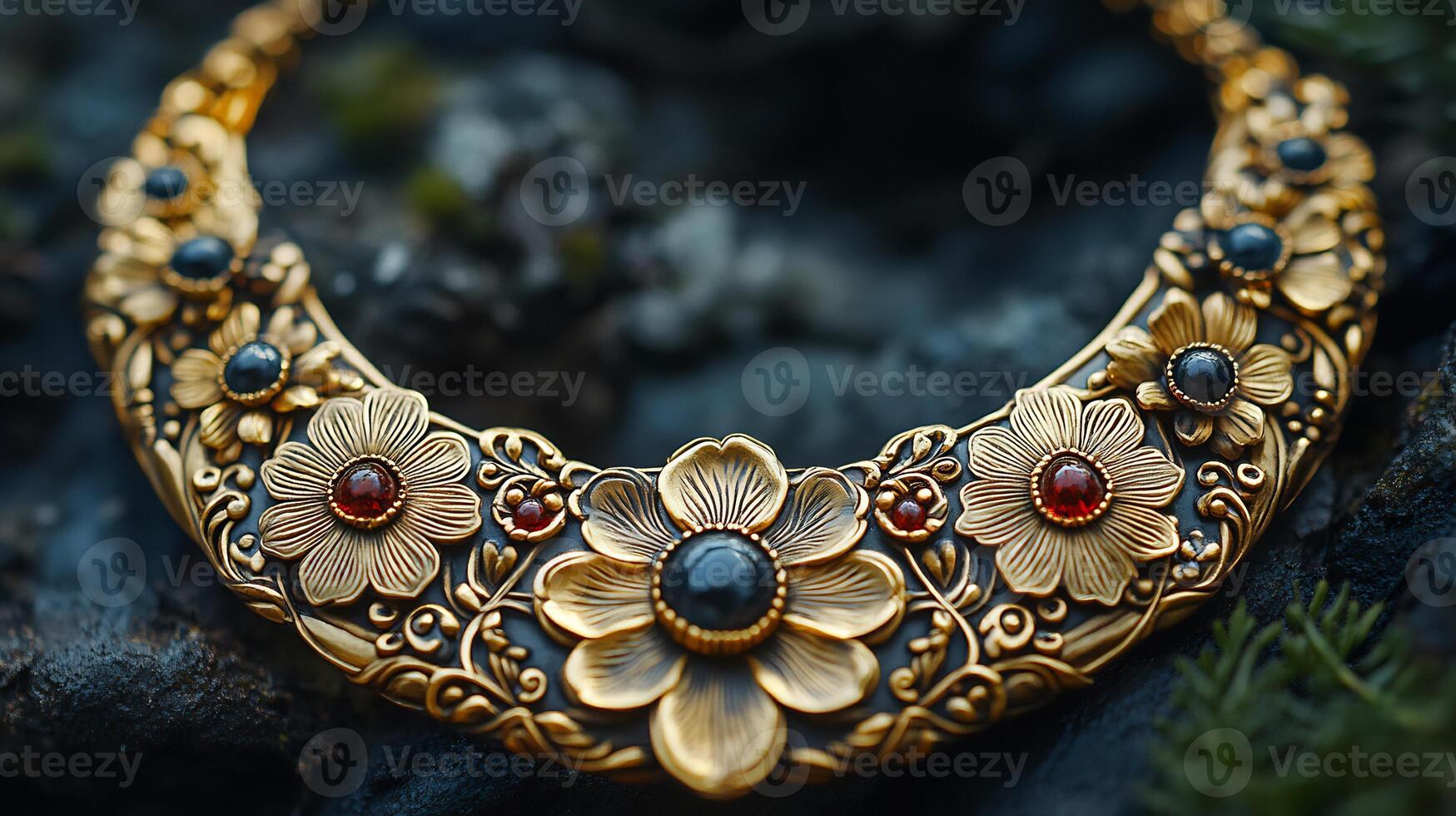 Beautifully crafted 'Sami' inspired necklace featuring traditional designs motifs worn by women in Scandinavia representing their connection to the land and cultural heritage photo