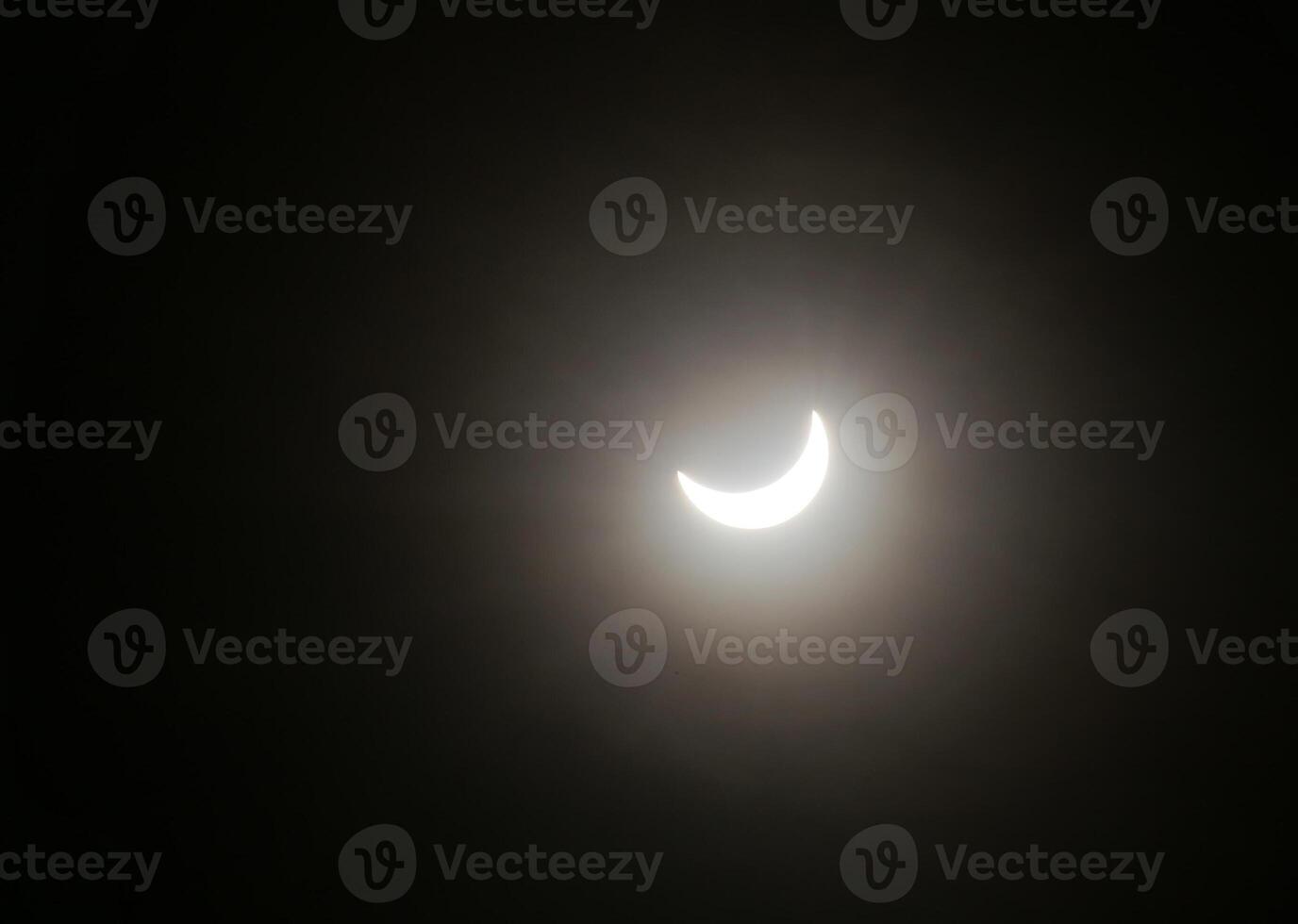 HDR shot of solar eclipse on March 20, 2015 in Germany. photo