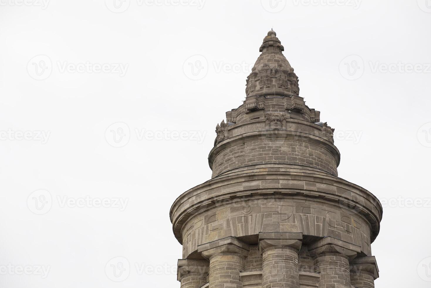 Top of the Burschenschaftsdenkmal - lit. fraternity monument - in Eisenach, Thuringia, Germany. The monument was completed in 1902 and is a symbol for the unification of Germany. photo