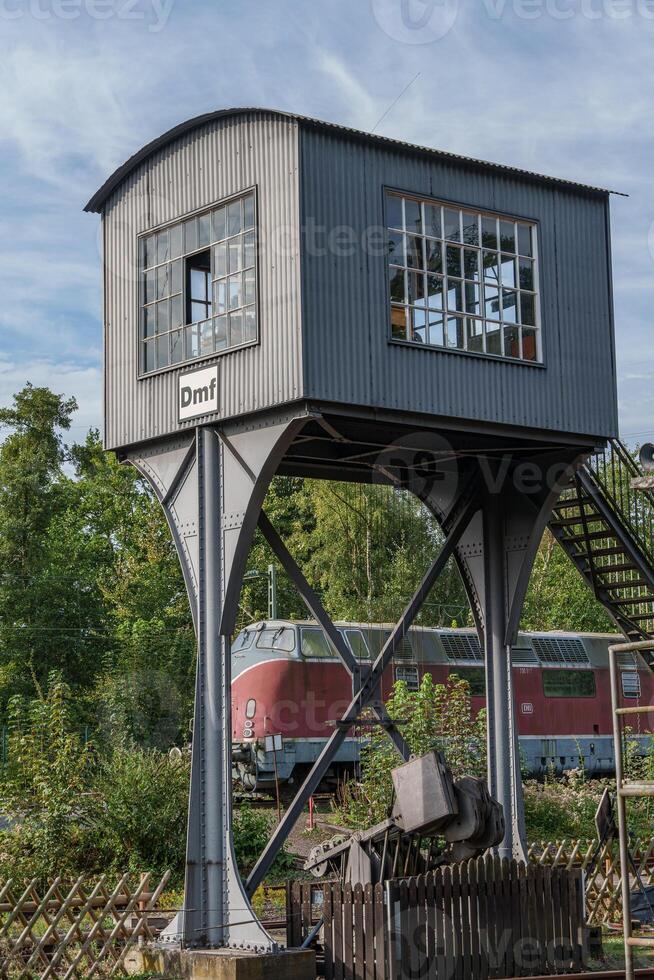 A train is in the background photo