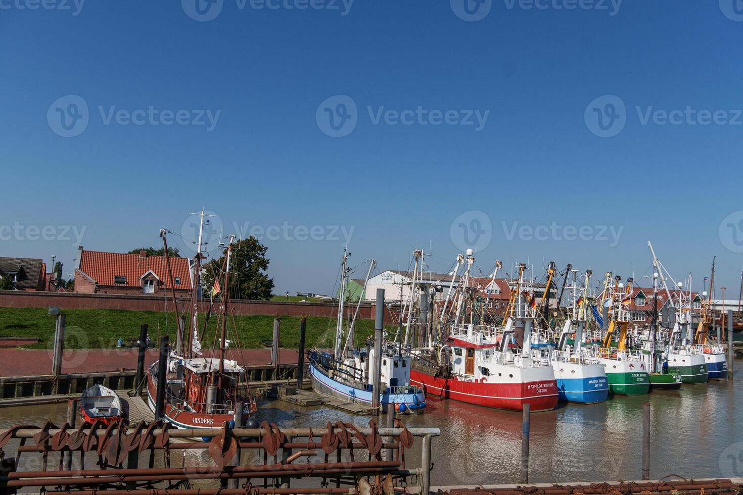 ditzum at the ems river in frisia photo