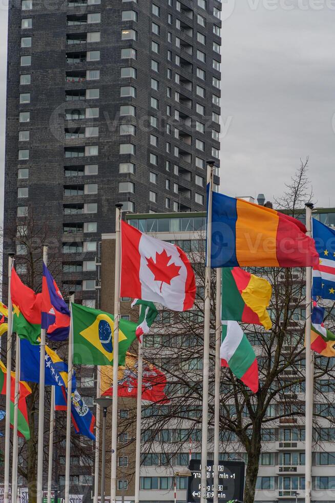 banners in Rotterdam in the netherlands photo