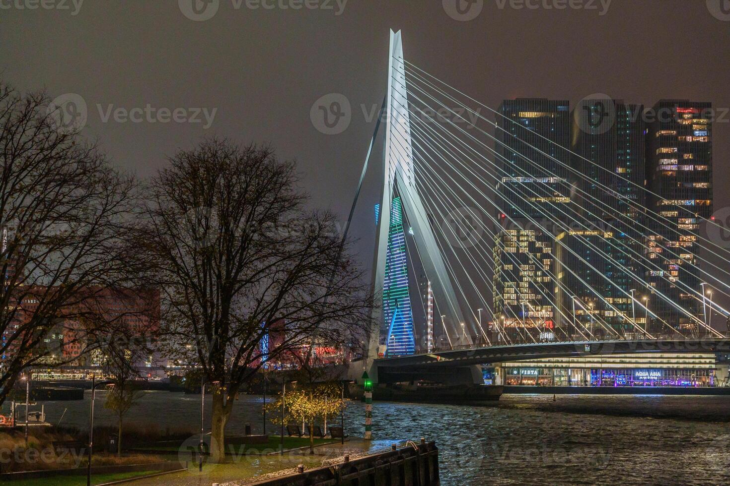 bridge and building in Rotterdam in the netherlands photo