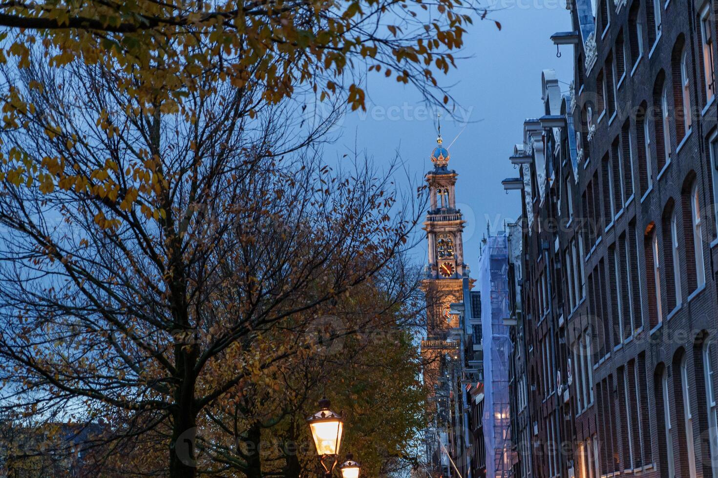 tower and lantern in Amsterdam city in the netherlands photo
