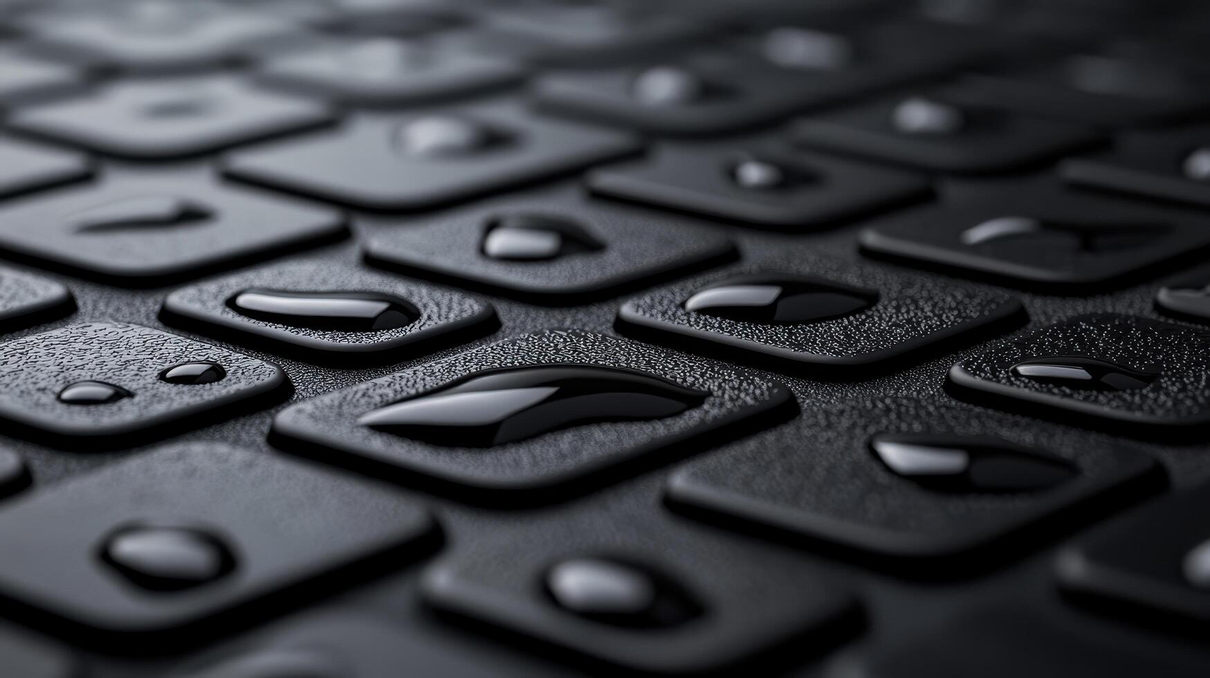 Close up of Water Droplets on a Dark Textured Surface Abstract Background photo