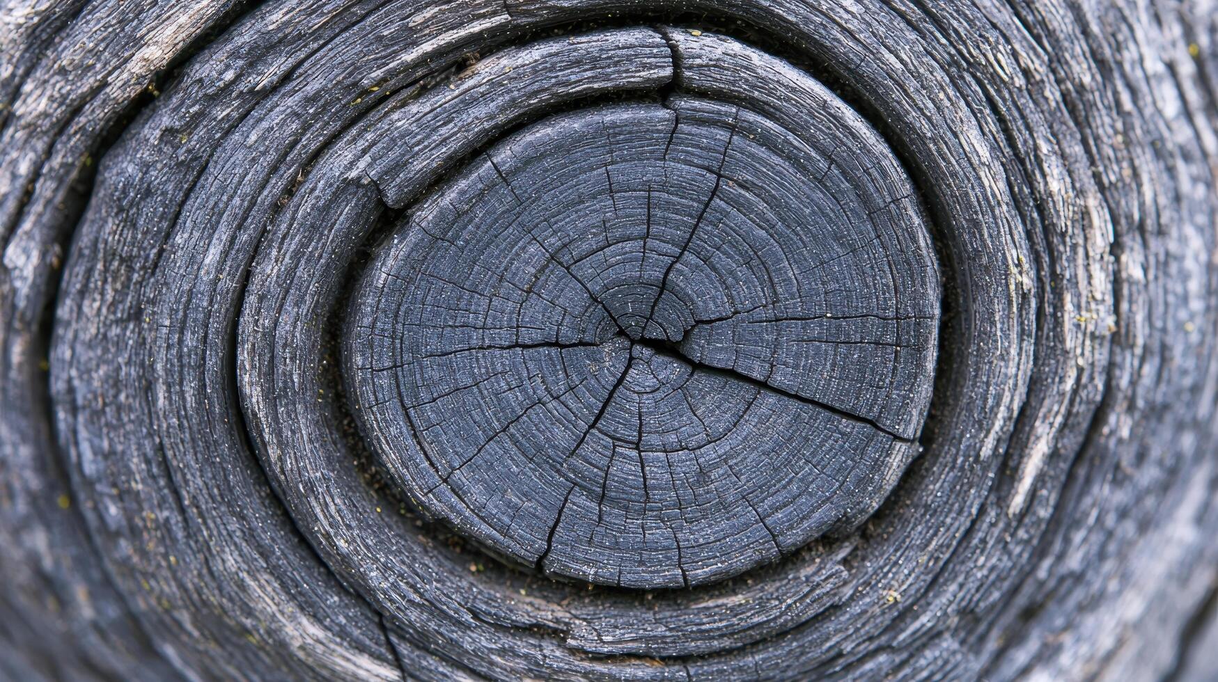 Detailed Close up of Weathered Wood Texture Circular Grain Patterns Aged Timber Surface photo