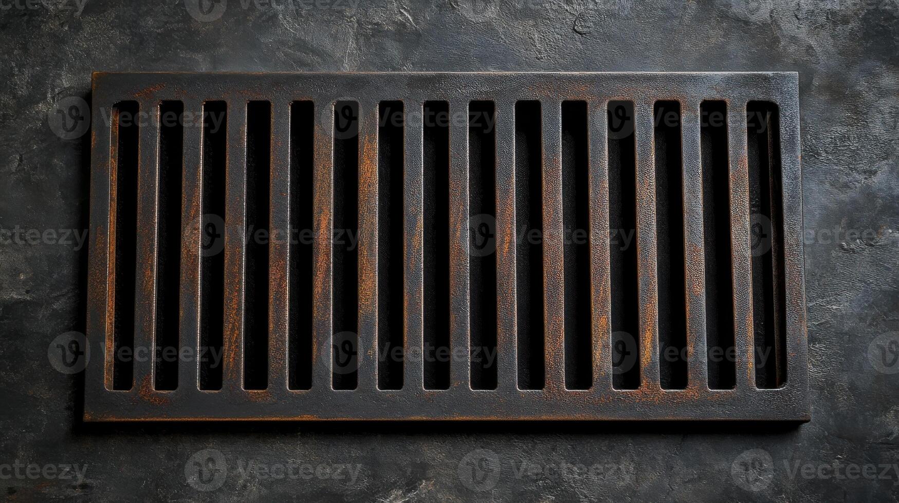 Metal grate with rust texture for industrial design backgrounds photo