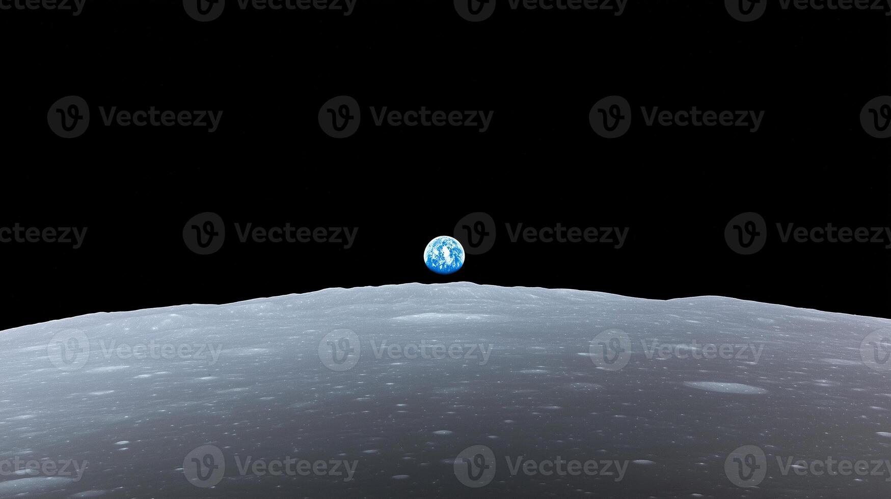 a blue object on the moon with a blue light photo