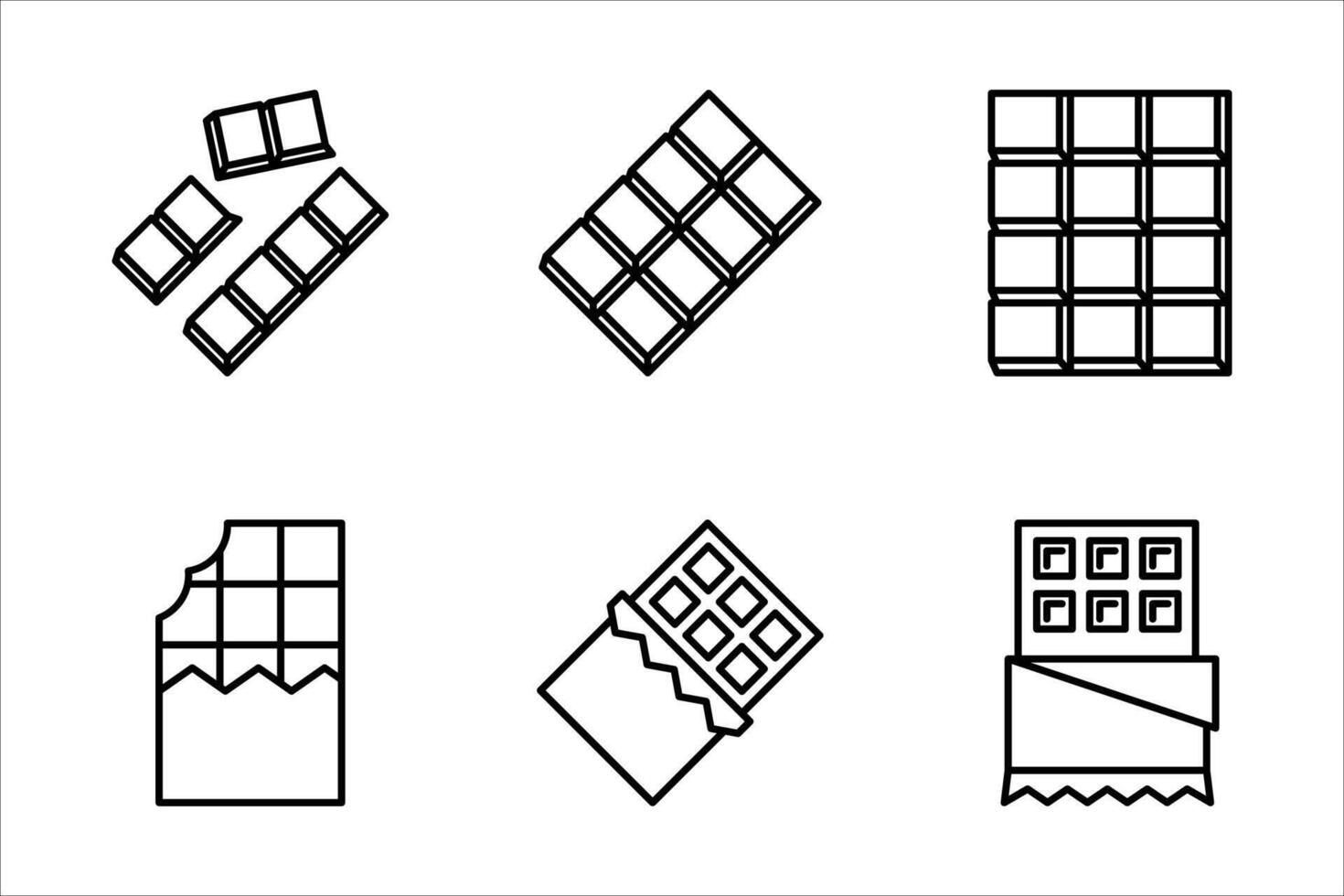 chocolate icon set vector