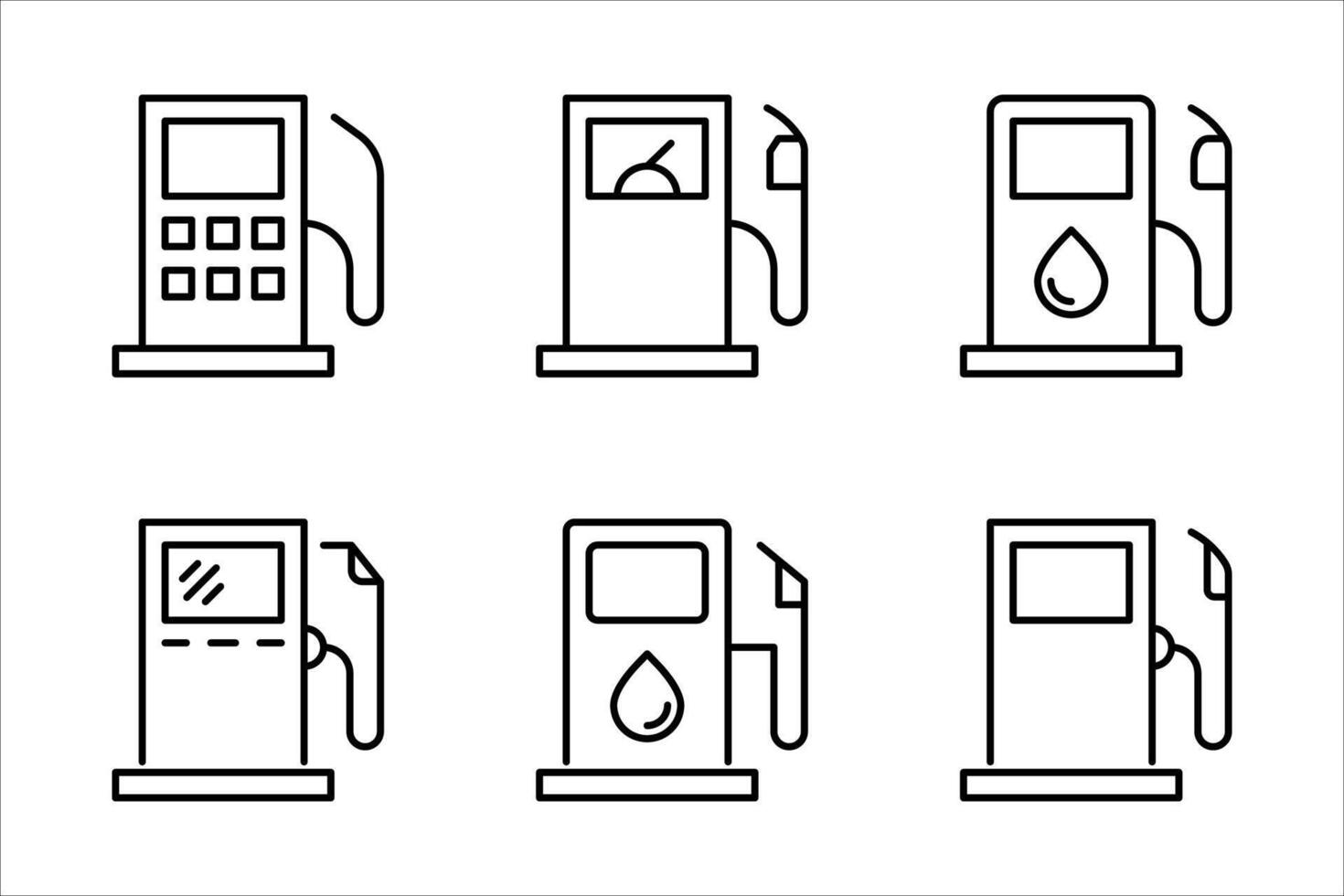 Electric Car Charger icon Set vector