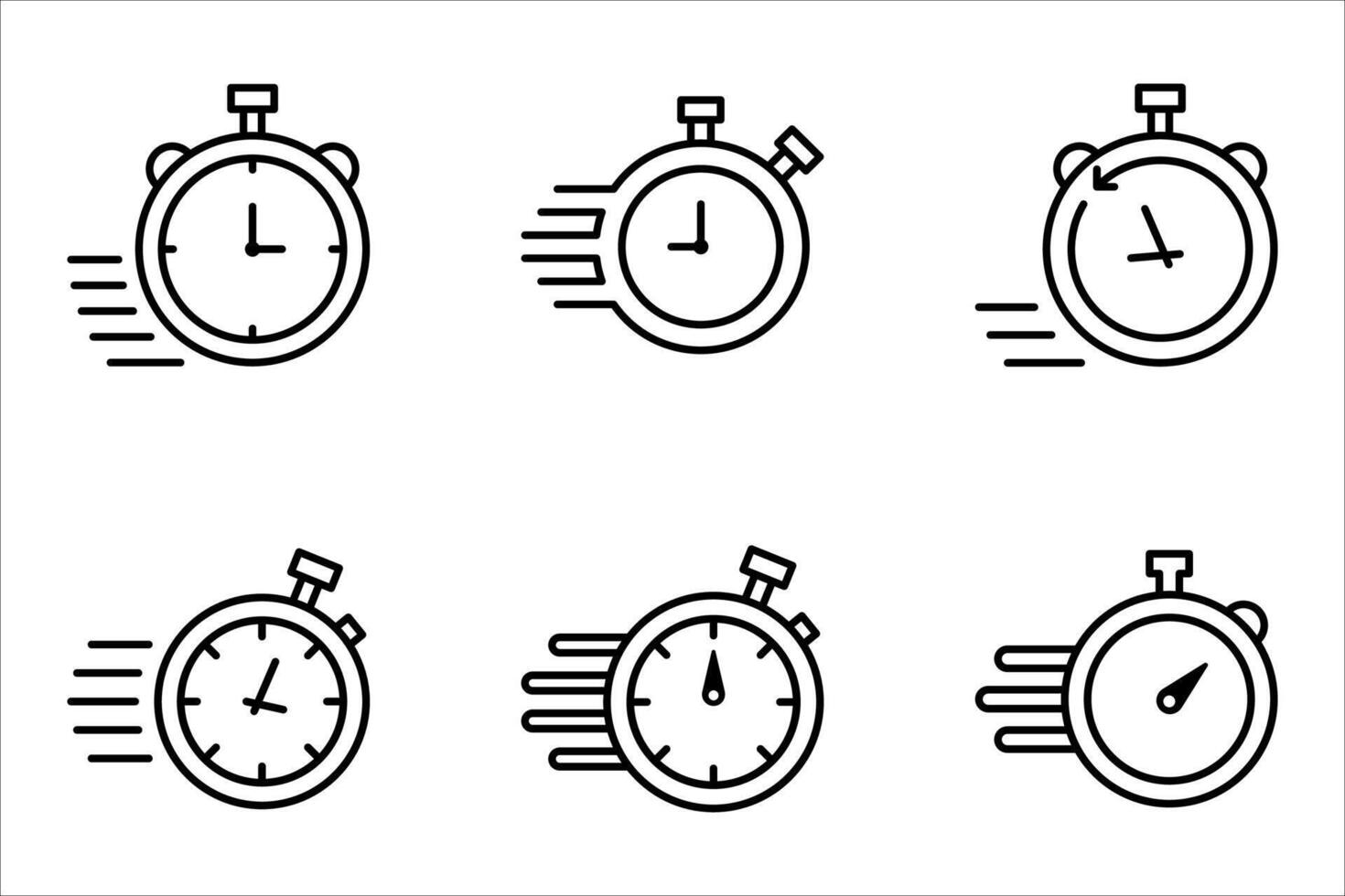 quick time icon set vector