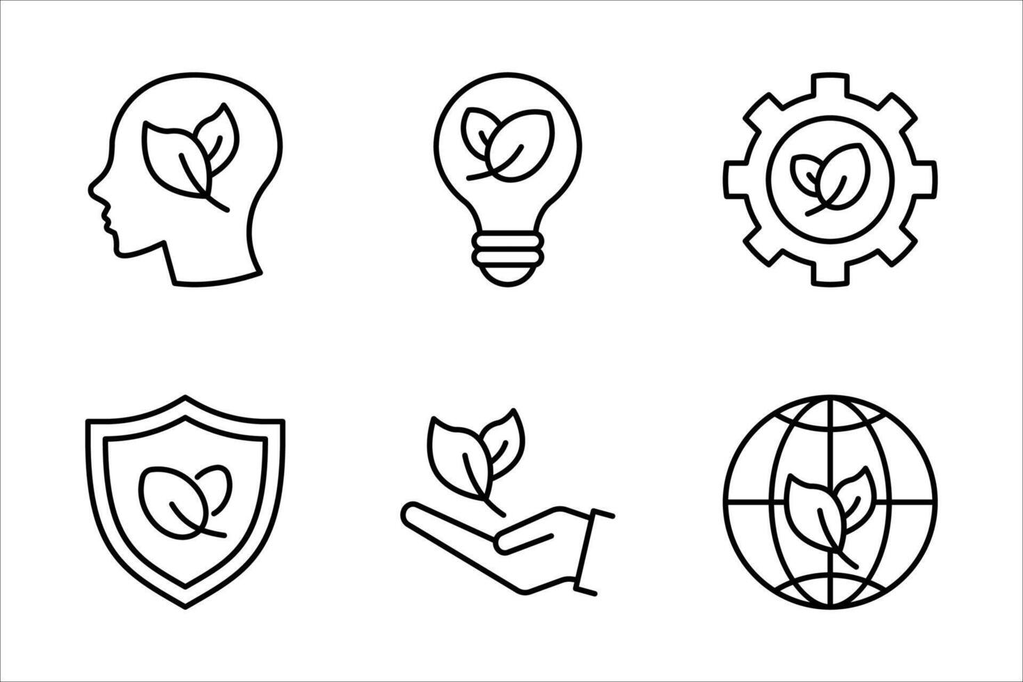 Environment icon set vector