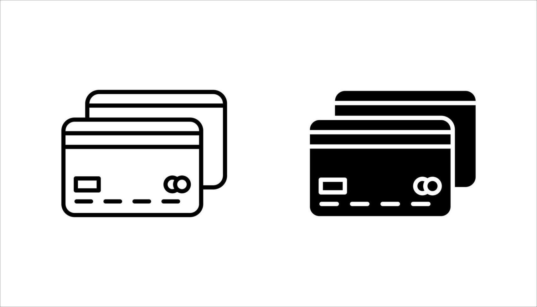 Credit Card Icon set vector