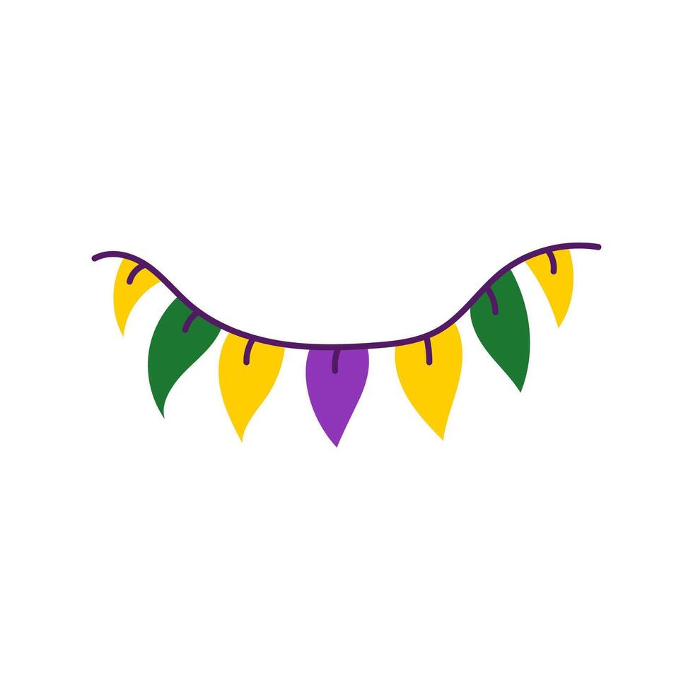 Mardi Gras Decoration Garland vector