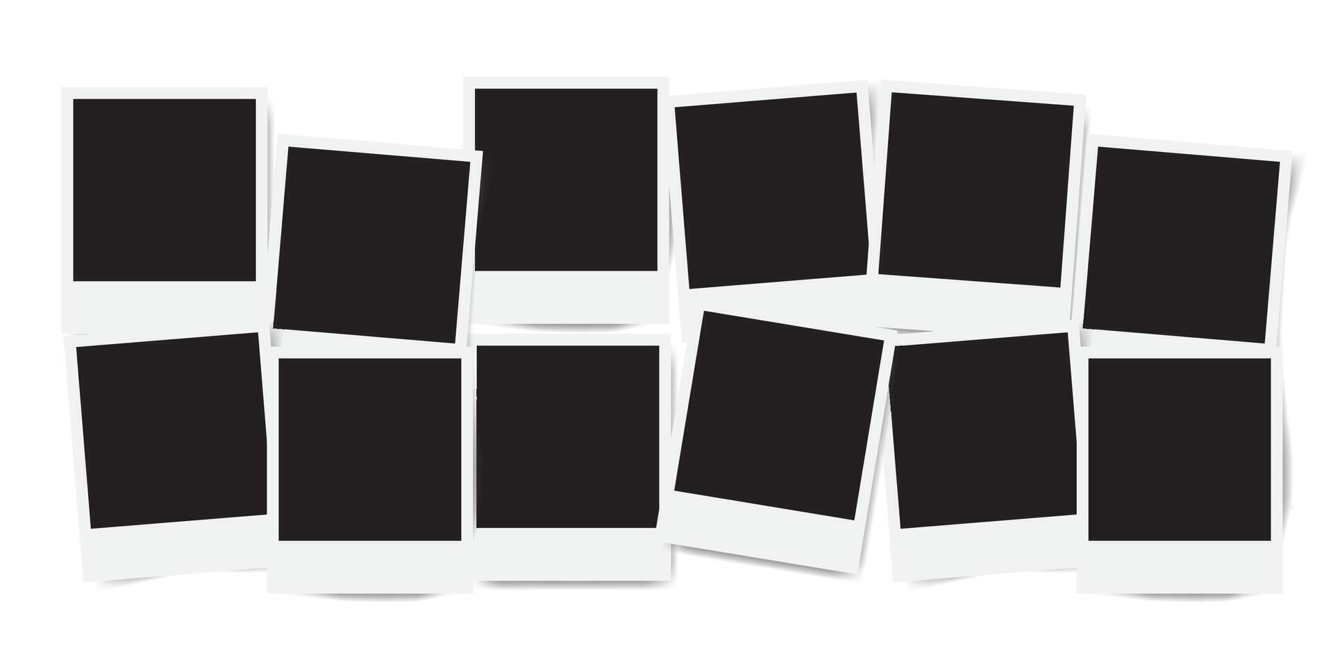 Minimalist geometric layout for square wedding and photo album frames. vector