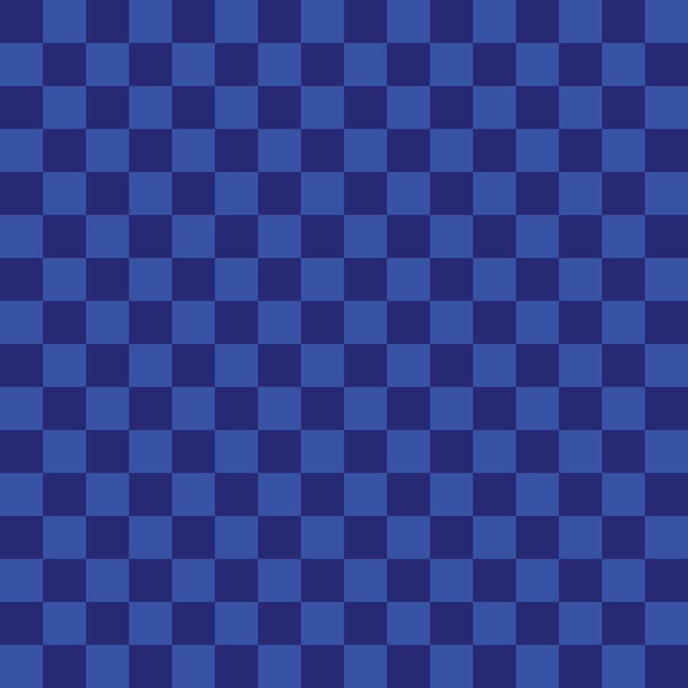 Checkered pattern of deep blue squares. vector