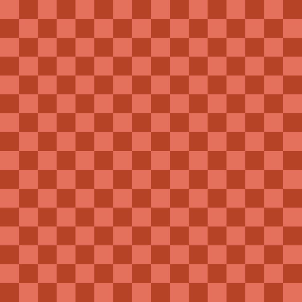 Seamless Checkered Pattern in Terracotta and Peach vector