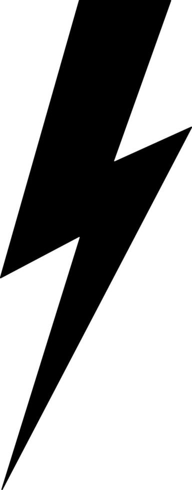 black electricity sign or lightning without background vector