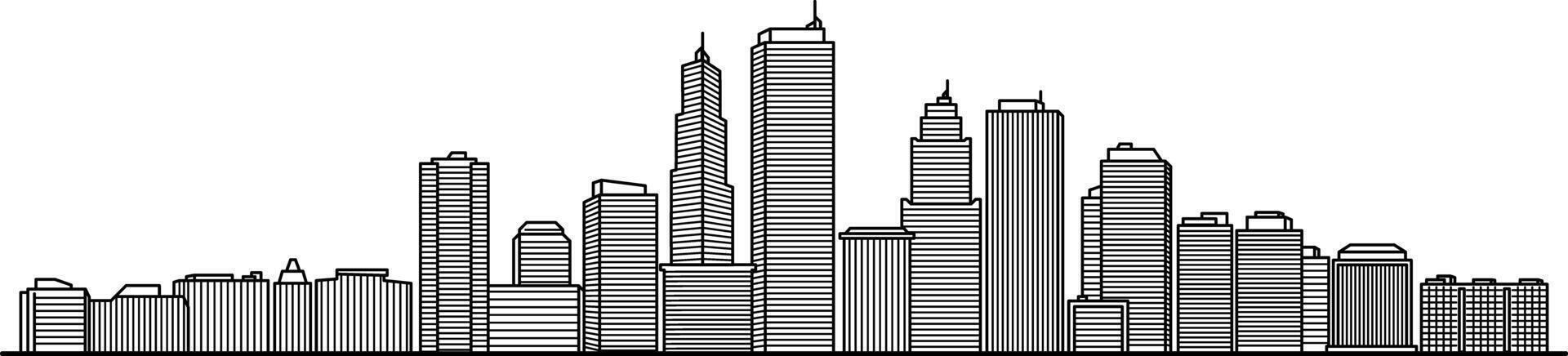 city silhouette without background vector