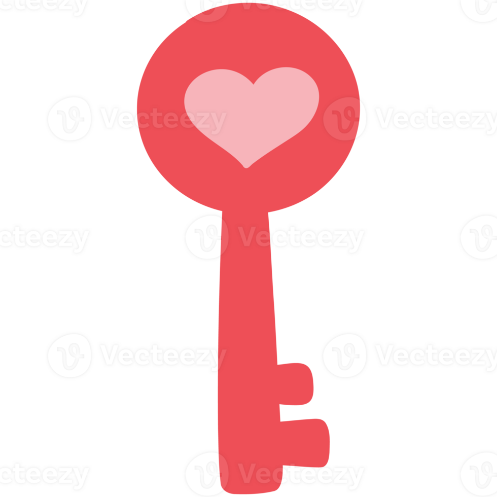 Cute Heart key png