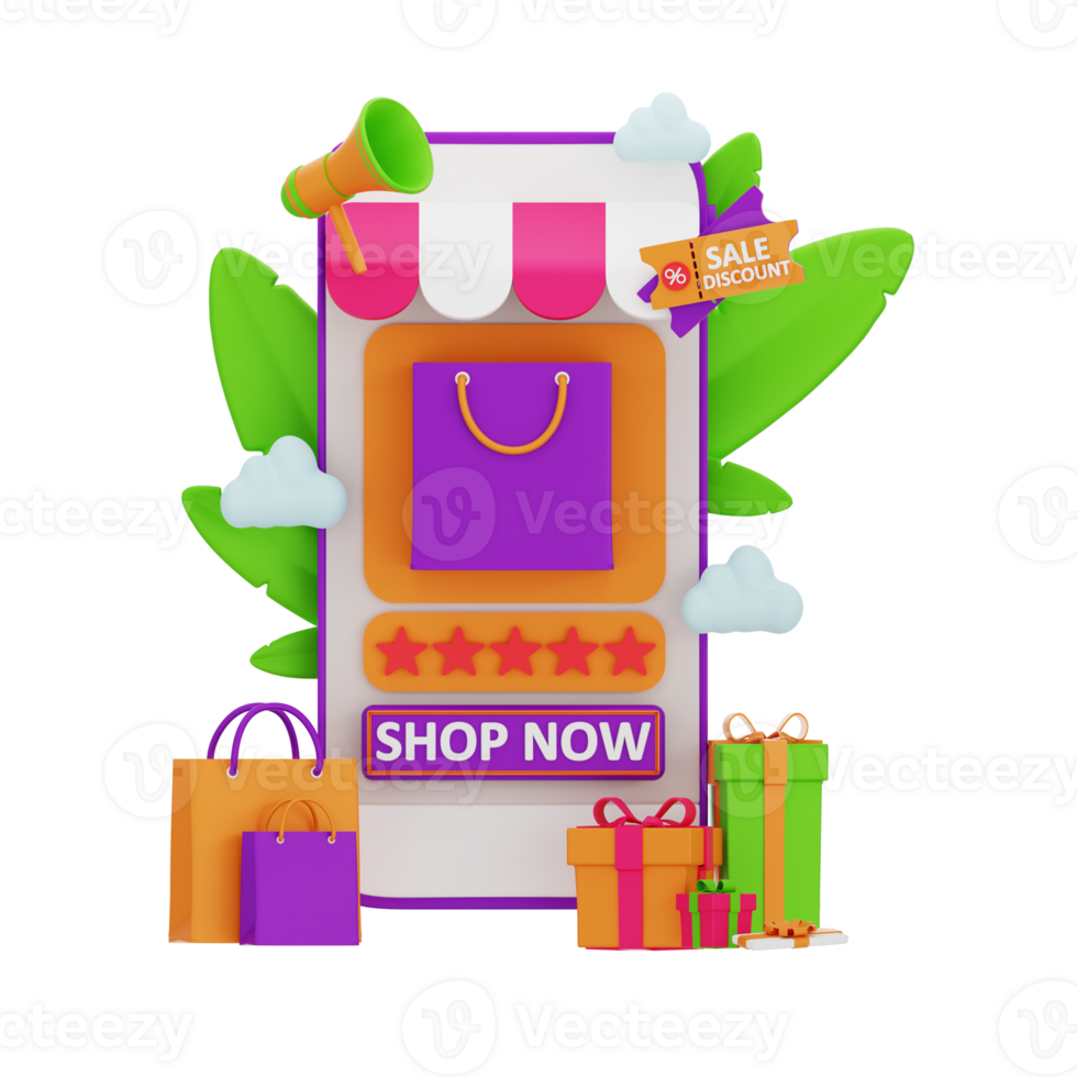 Moble Shopping Shop Now png