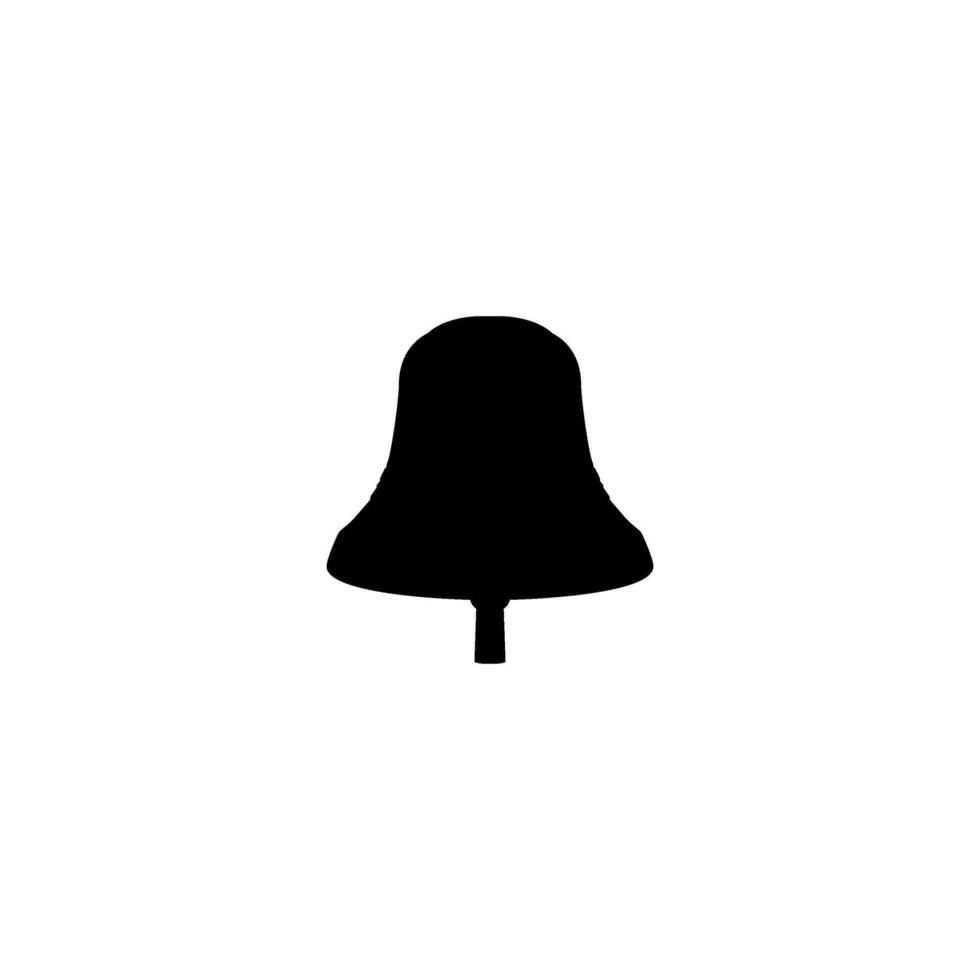 Silhouette of the Hand Ringing Bell, Flat Style, can use for Pictogram, Apps, Website, Logo, Art Illustration, of Graphic Design Element. BW and Editable vector