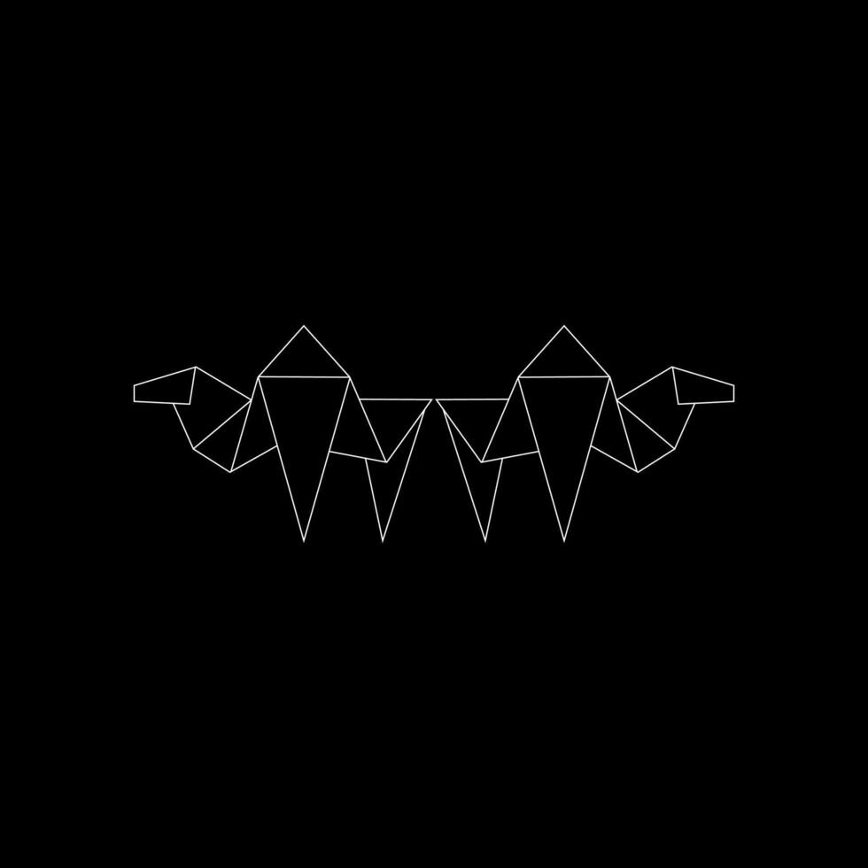 Pair Camel Polygonal Lines, can use for Logo, Pictogram, Animal Figure, Website, Apps, or Graphic Design Element. Editable vector