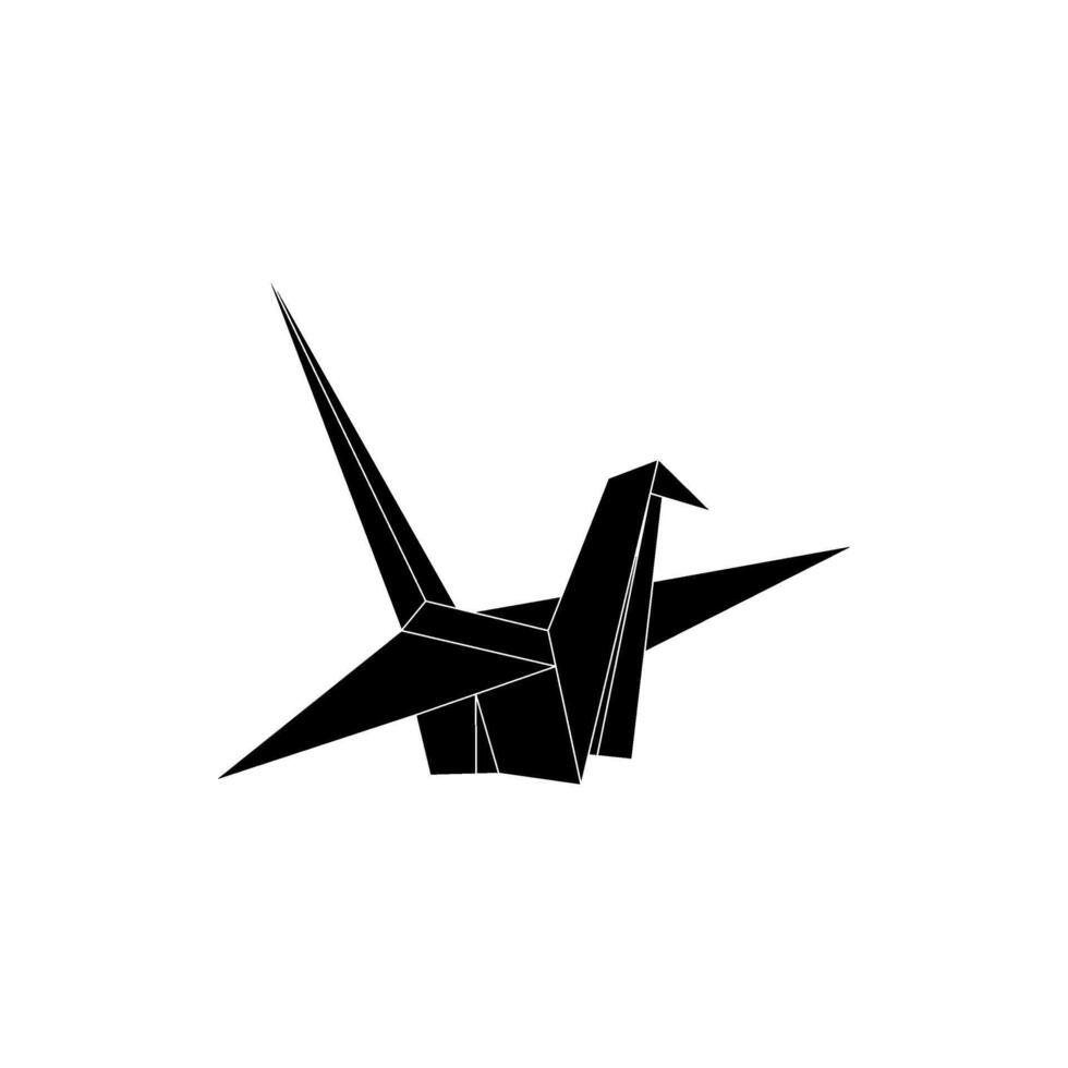 Bird Shape Inspired by Origami Form, can use for Logo, Pictogram, Animal Figure, Website, Apps, or Graphic Design Element. Flat and Editable vector