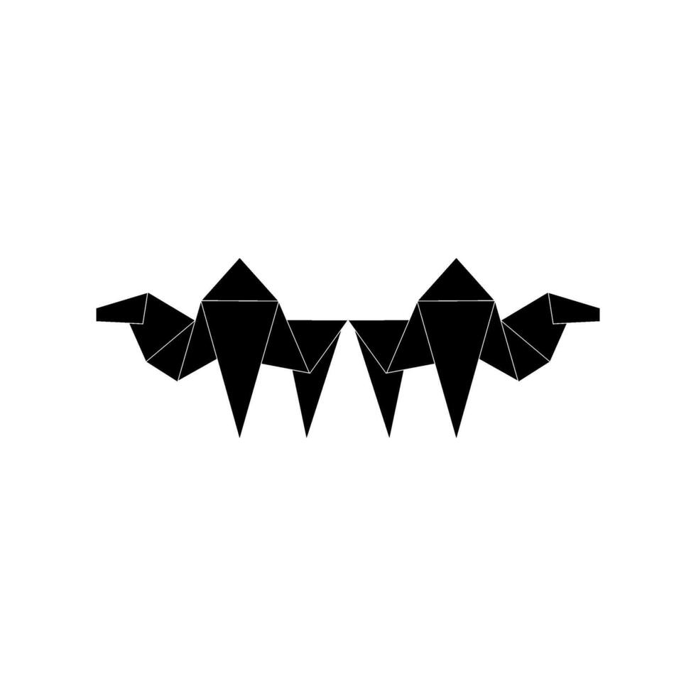 Pair Camel Shape Inspired by Origami Form, can use for Logo, Pictogram, Animal Figure, Website, Apps, or Graphic Design Element. Editable and easy to use vector