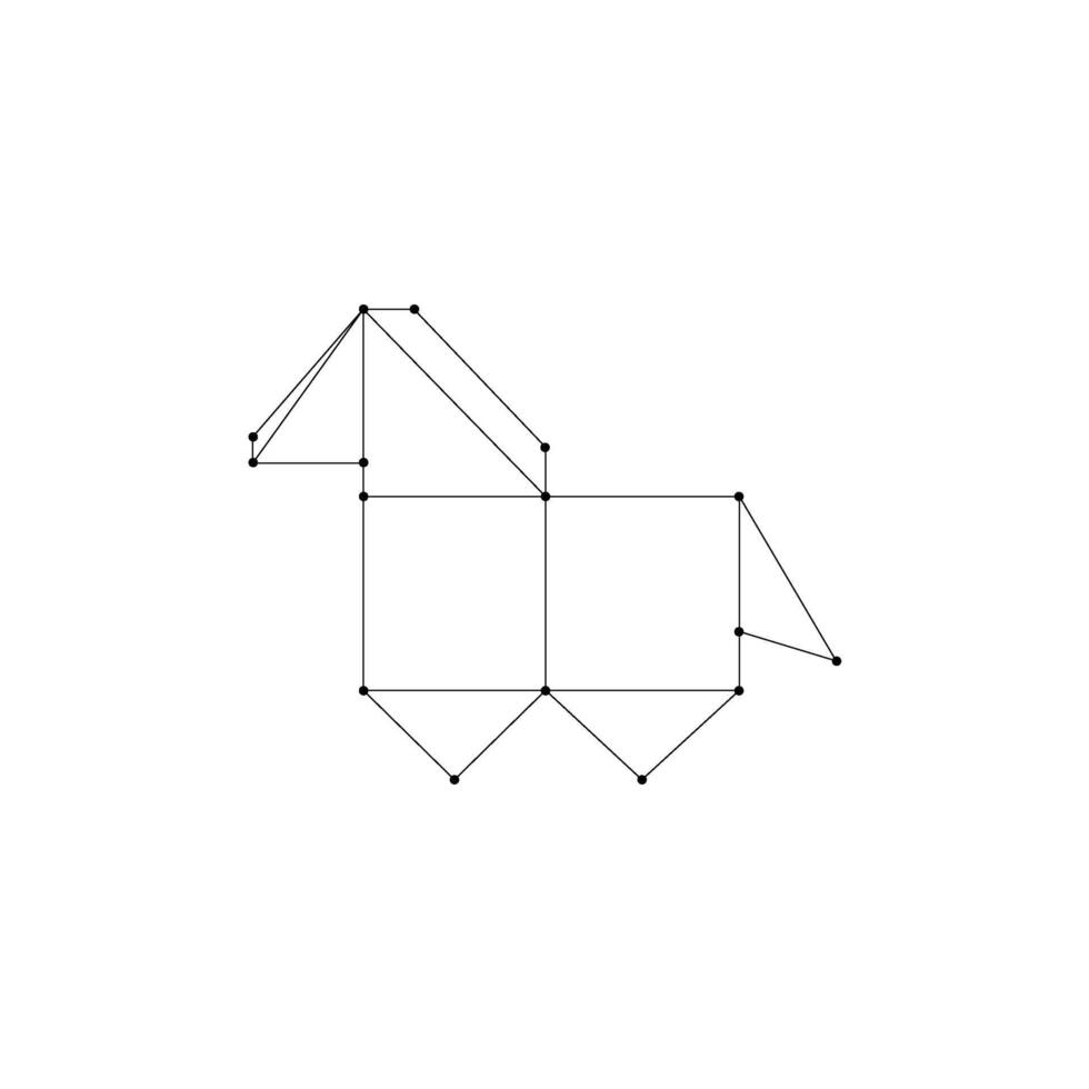 Horse Polygonal Lines, can use for Logo, Pictogram, Animal Figure, Website, Apps, or Graphic Design Element. Editable vector