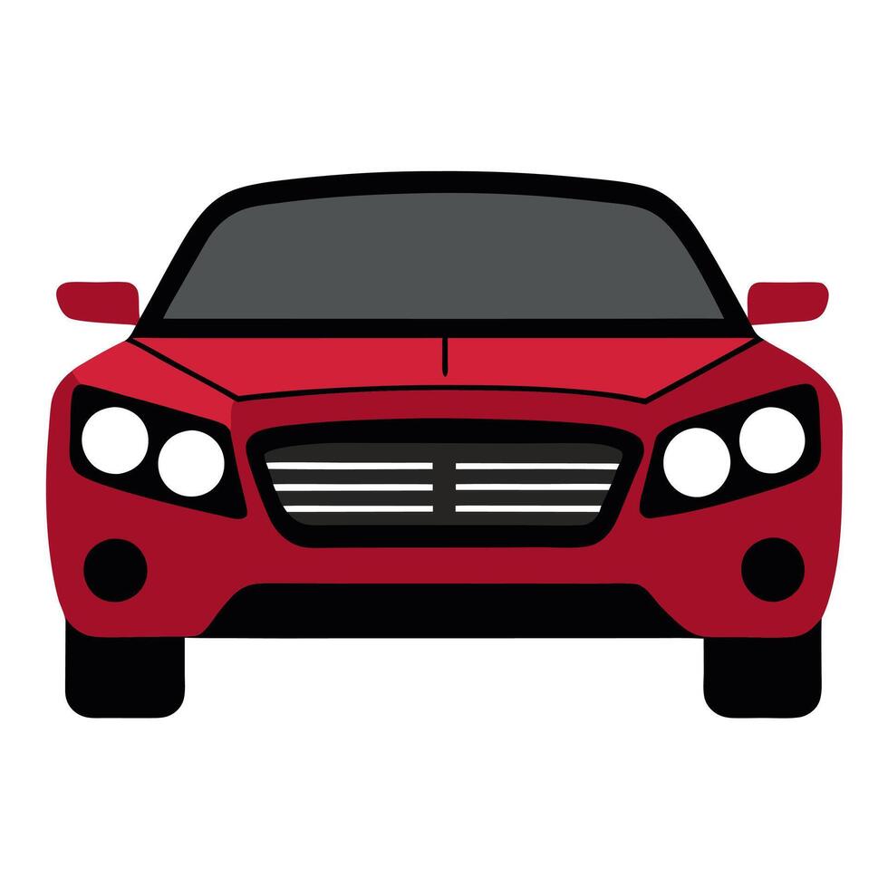 Simple Car Icon Illustration for Automotive and Transport Design vector