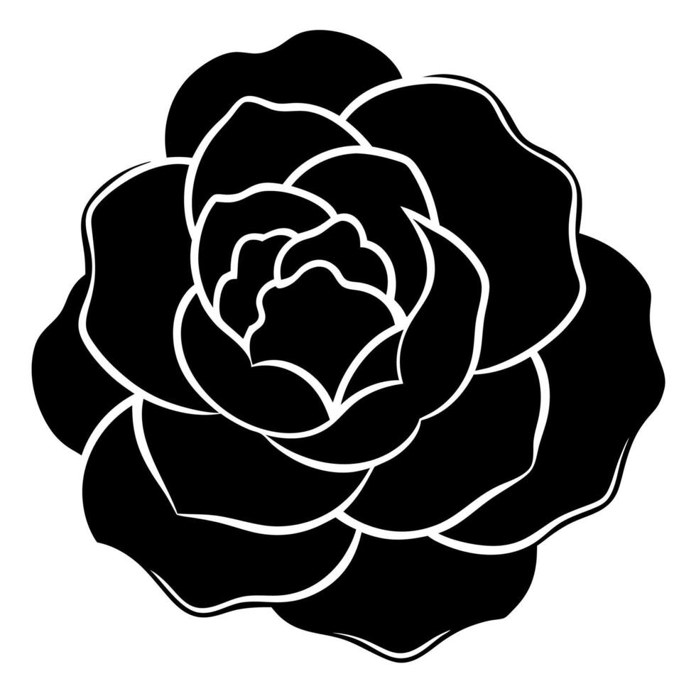 Stunning floral rose silhouette suitable for design and decor work vector