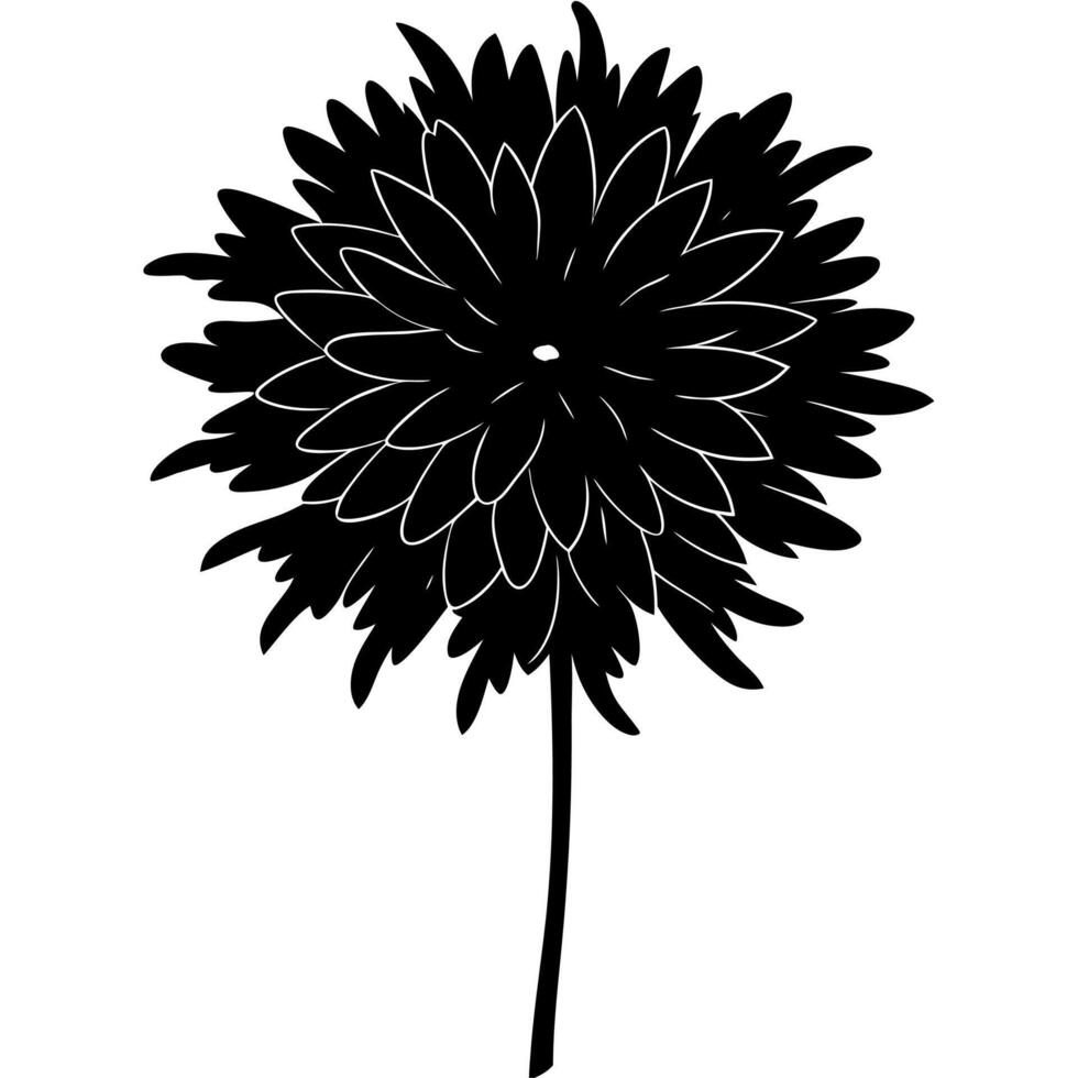Elegant floral silhouette for your design projects and artwork. vector