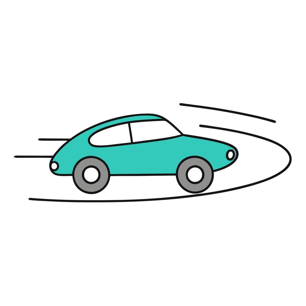 Minimalistic Car Icon Logo Automotive Vehicle vector