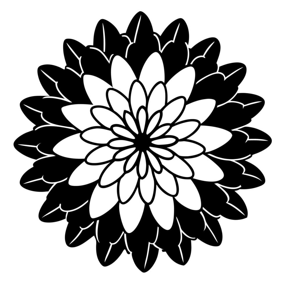 Elegant floral silhouette for design projects and artwork. vector