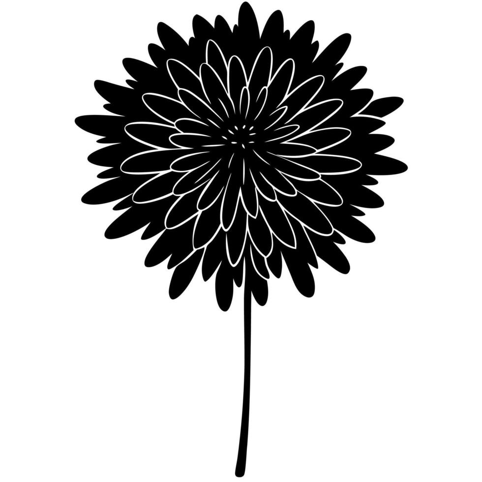 Beautiful flower silhouette for nature and botanical themes vector