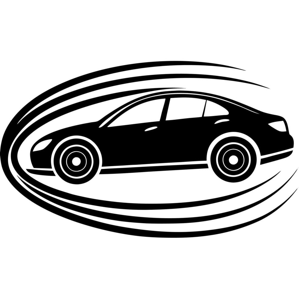 Modern Car Icon for Road Travel and Urban Mobility vector