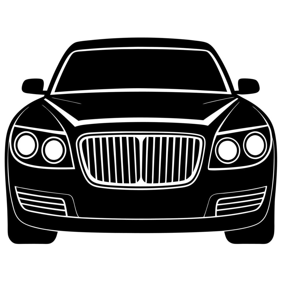Minimalistic Car Icon Logo for Automotive Design vector