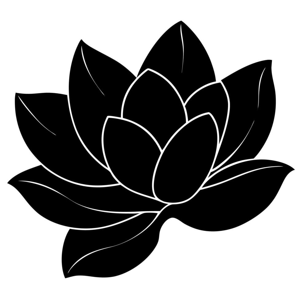 Simple magnolia bloom art ideal for nature themed graphic projects vector