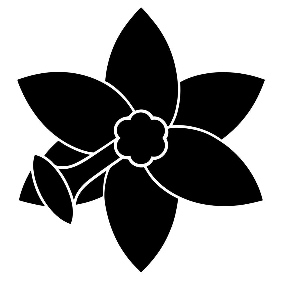 Classic daffodil silhouette suitable for art projects. vector